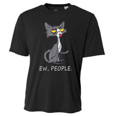 Funny Cat Ew People Meowy Cat Lovers Cooling Performance Crew T-Shirt