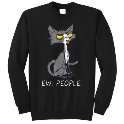 Funny Cat Ew People Meowy Cat Lovers Sweatshirt