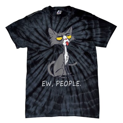 Funny Cat Ew People Meowy Cat Lovers Tie-Dye T-Shirt