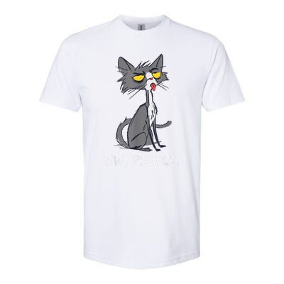 Funny Cat Ew People Meowy Cat Lovers Softstyle® CVC T-Shirt