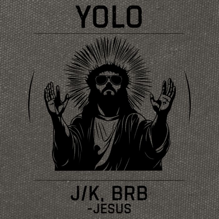 Funny Christian Easter Jesus Yolo Jk Brb Cotton Canvas Backpack