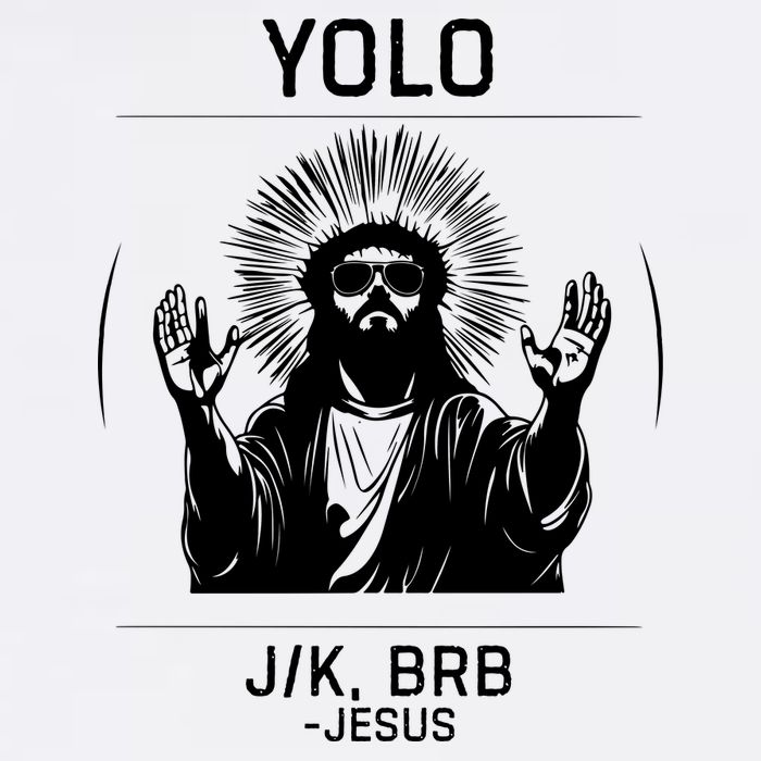 Funny Christian Easter Jesus Yolo Jk Brb Cooling Performance Crew T-Shirt