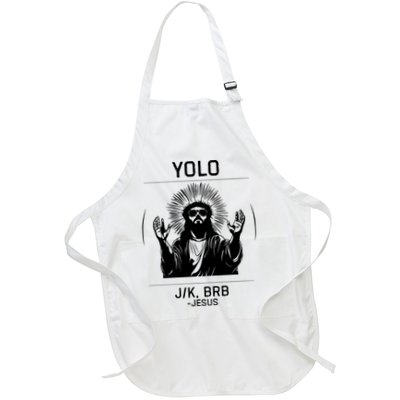 Funny Christian Easter Jesus Yolo Jk Brb Apron