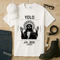 Funny Christian Easter Jesus Yolo Jk Brb Tall T-Shirt