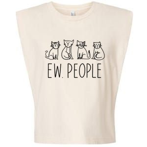 Funny Cat Ew People Cat Design, Cool Cat Tee Garment-Dyed Women's Muscle Tee