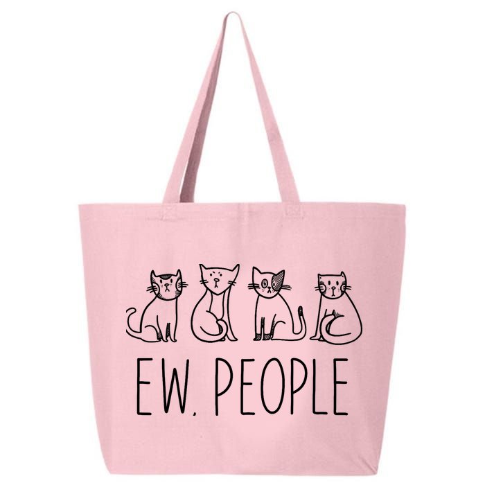 Funny Cat Ew People Cat Design, Cool Cat Tee 25L Jumbo Tote
