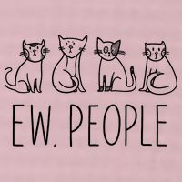 Funny Cat Ew People Cat Design, Cool Cat Tee 25L Jumbo Tote