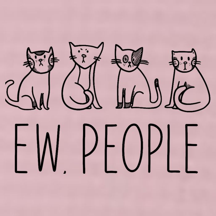 Funny Cat Ew People Cat Design, Cool Cat Tee 25L Jumbo Tote