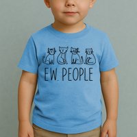 Funny Cat Ew People Cat Design, Cool Cat Tee Toddler T-Shirt