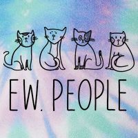 Funny Cat Ew People Cat Design, Cool Cat Tee Legacy Tie Dye Trucker Hat