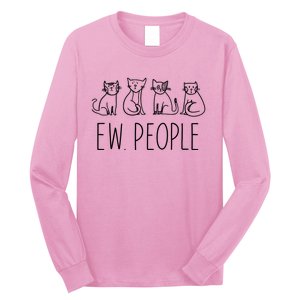 Funny Cat Ew People Cat Design, Cool Cat Tee Long Sleeve Shirt