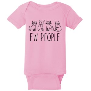 Funny Cat Ew People Cat Design, Cool Cat Tee Baby Bodysuit