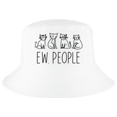 Funny Cat Ew People Cat Design, Cool Cat Tee Cool Comfort Performance Bucket Hat