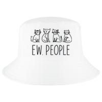 Funny Cat Ew People Cat Design, Cool Cat Tee Cool Comfort Performance Bucket Hat