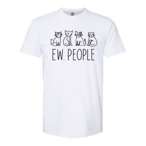 Funny Cat Ew People Cat Design, Cool Cat Tee Softstyle CVC T-Shirt