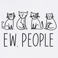 Funny Cat Ew People Cat Design, Cool Cat Tee T-Shirt