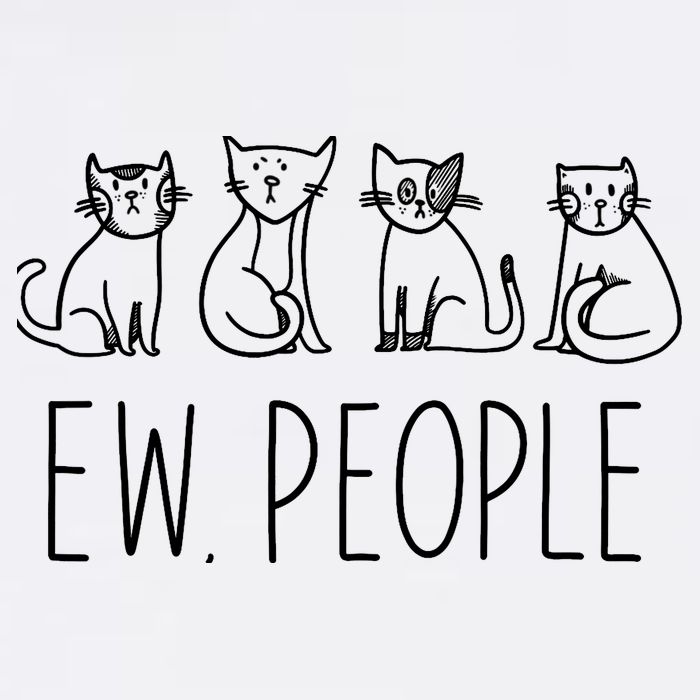 Funny Cat Ew People Cat Design, Cool Cat Tee T-Shirt