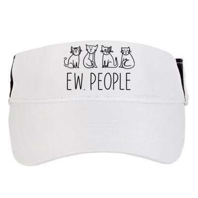 Funny Cat Ew People Cat Design, Cool Cat Tee Adult Drive Performance Visor