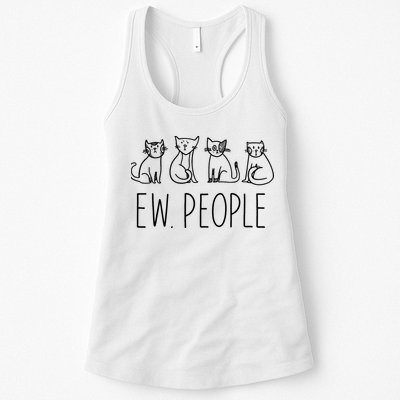 Funny Cat Ew People Cat Design, Cool Cat Tee Womens Tank Top