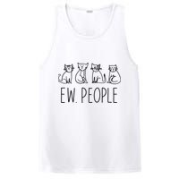 Funny Cat Ew People Cat Design, Cool Cat Tee PosiCharge Competitor Tank
