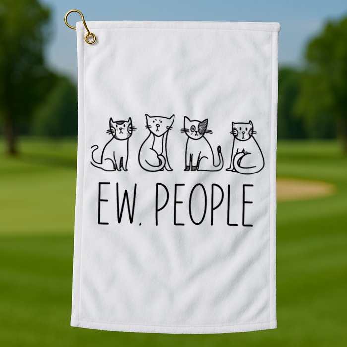 Funny Cat Ew People Cat Design, Cool Cat Tee Golf Towel