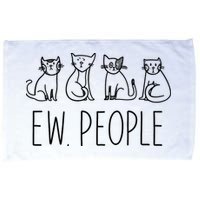 Funny Cat Ew People Cat Design, Cool Cat Tee Microfiber Hand Towel