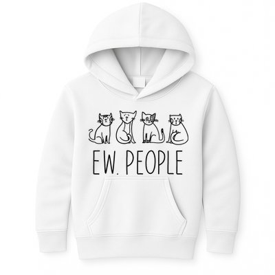 Funny Cat Ew People Cat Design, Cool Cat Tee Kids Hoodie