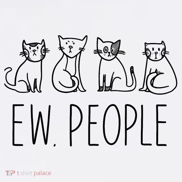 Funny Cat Ew People Cat Design, Cool Cat Tee Short Acrylic Beanie