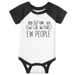 Funny Cat Ew People Cat Design, Cool Cat Tee Infant Baby Jersey Bodysuit