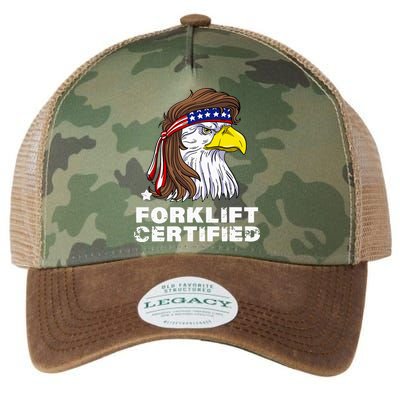 Forklift Certified Eagle Mullet USA Fork Lift Forklift Legacy Tie Dye Trucker Hat
