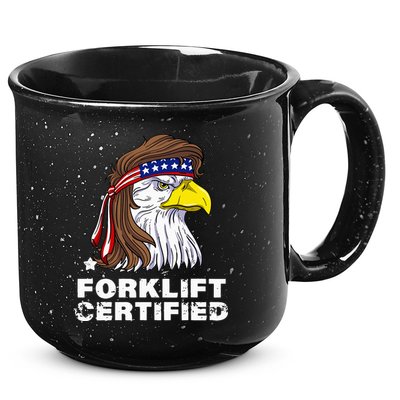 Forklift Certified Eagle Mullet USA Fork Lift Forklift 15oz Campfire Ceramic Mug