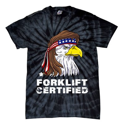 Forklift Certified Eagle Mullet USA Fork Lift Forklift Tie-Dye T-Shirt