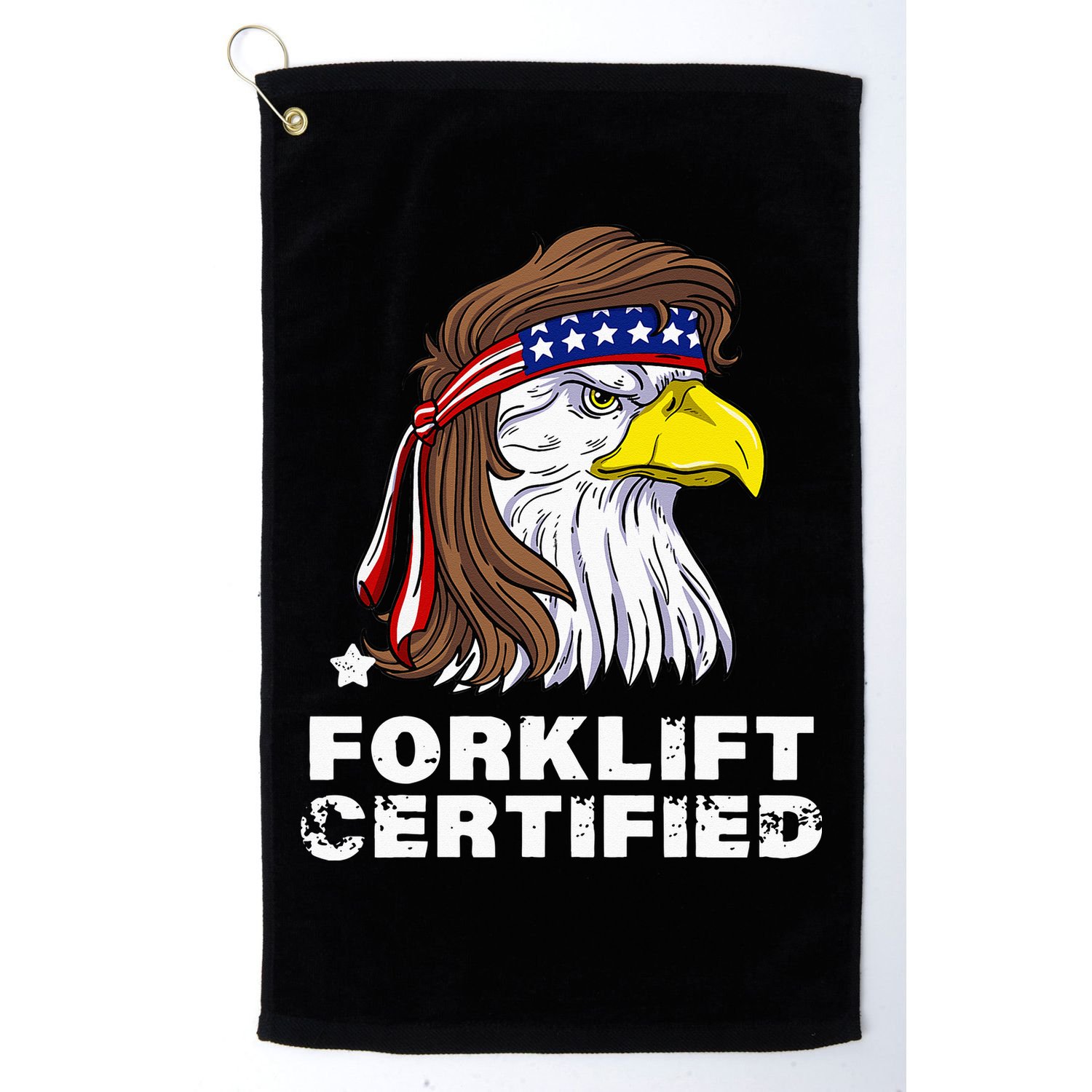 Forklift Certified Eagle Mullet USA Fork Lift Forklift Golf Towel