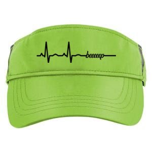 Funny Cool Ecg Ekg Cpr First Aid Medicine Gift Adult Drive Performance Visor