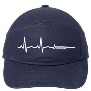 Funny Cool Ecg Ekg Cpr First Aid Medicine Gift 7-Panel Snapback Hat