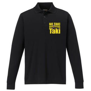 Funny Cute Education Classroom No Taki When Teacher Taki Gift Performance Long Sleeve Polo