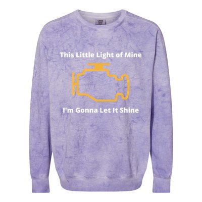 Funny Check Engine Light Car Colorblast Crewneck Sweatshirt