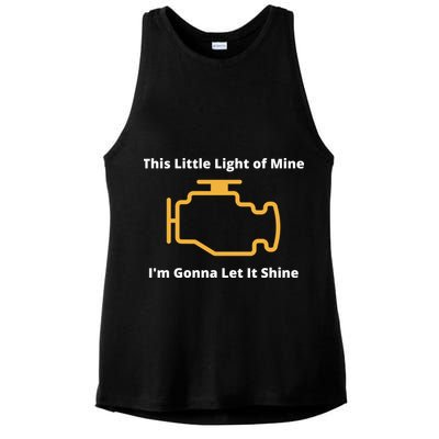 Funny Check Engine Light Car Ladies PosiCharge Tri-Blend Wicking Tank