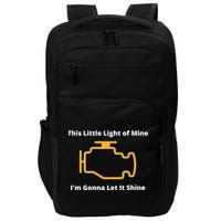 Funny Check Engine Light Car Impact Tech Backpack