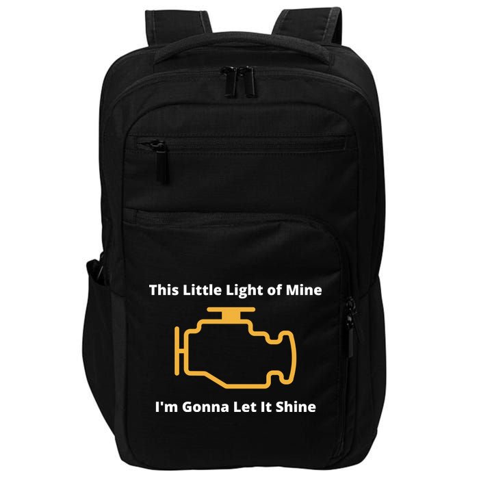 Funny Check Engine Light Car Impact Tech Backpack