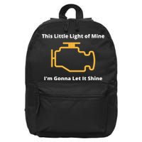 Funny Check Engine Light Car 16 in Basic Backpack