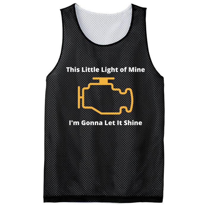 Funny Check Engine Light Car Mesh Reversible Basketball Jersey Tank