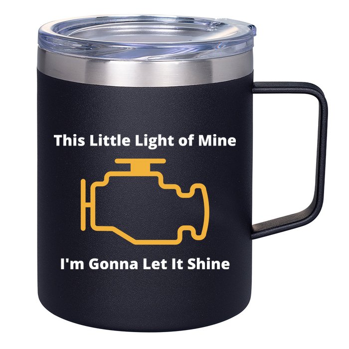 Funny Check Engine Light Car 12oz Stainless Steel Coffee Mug