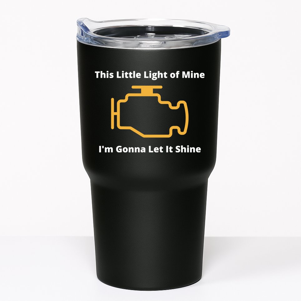 Funny Check Engine Light Car Tumbler
