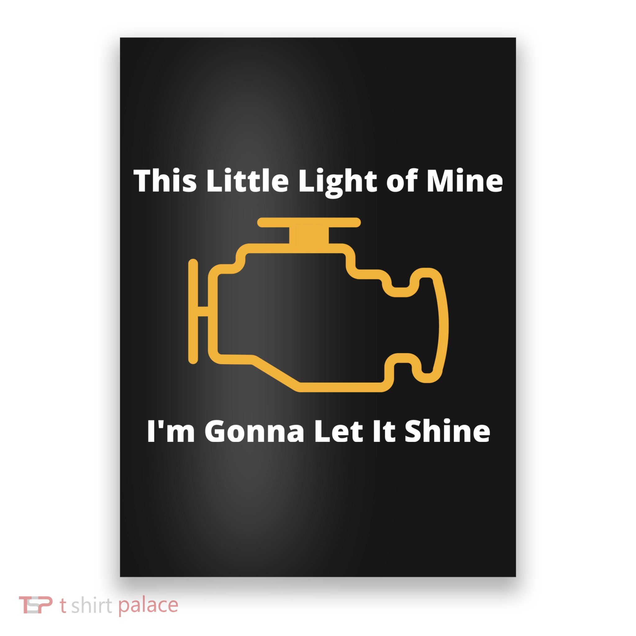 Funny Check Engine Light Car Poster