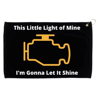 Funny Check Engine Light Car Grommeted Golf Towel