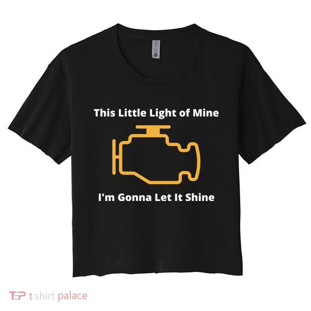 Funny Check Engine Light Car Crop Top