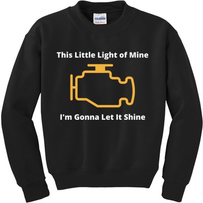 Funny Check Engine Light Car Kids Sweatshirt