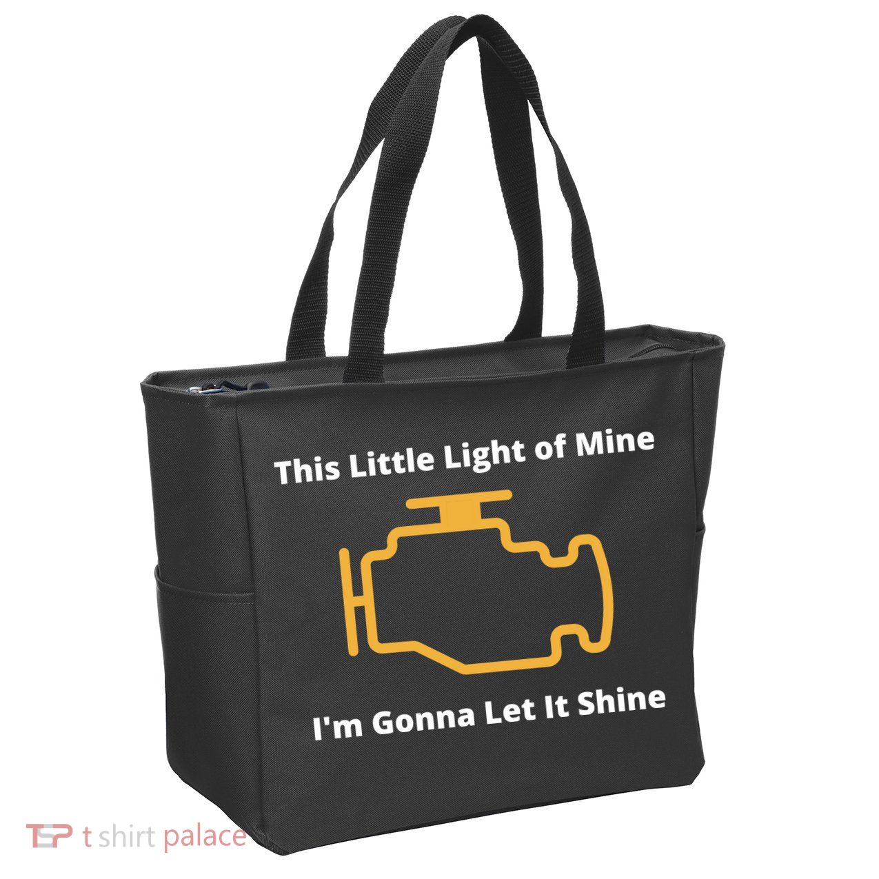 Funny Check Engine Light Car Zip Tote Bag