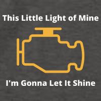 Funny Check Engine Light Car Vector Backpack
